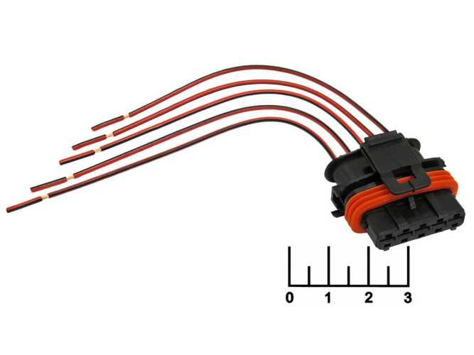 Разъем 5pin гнездо влагозащищенный на проводе 1928403813 Cargen (AX320)