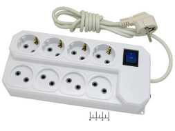 Сетевой фильтр 4+4/2м P8-2M (max-10A)