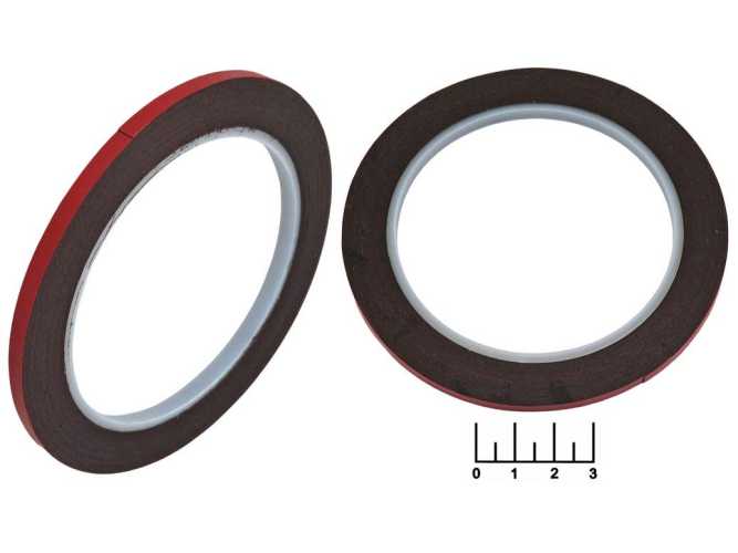 Скотч двухсторонний 5мм*0.3мм*10м черный Amaoe DST-030-5