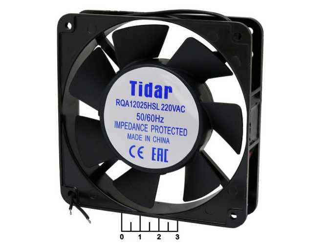 Вентилятор 220V 0.08A 120*120*25мм RQA-12025HSL/1 (7 лопастей)