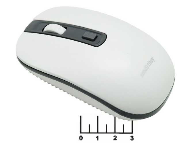 Мышь компьютерная USB проводная Smartbuy SBM-359AG-WG (белый-серый)