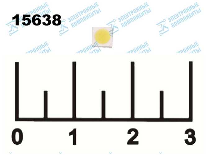 Светодиод LED 2W 6V 200lm 3535 SMD (мал.конт +)