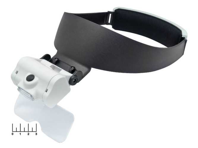 Очки радиомонтажника MG82000J с подсветкой сменные стекла  (1*/1.5*/2*/2.5*/3.5*)