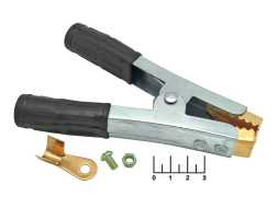 Зажим крокодил L-150 100A черный медь