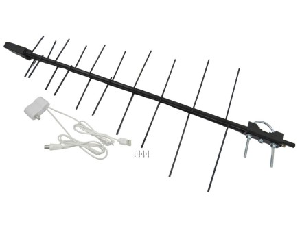 Антенна наружная для цифрового ТВ Рэмо BAS-1111-USB Печора с усилителем (питание USB)
