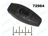 Выключатель 250/3 1-клавишный проходной черный KCD5-305 под пайку