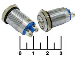 Сирена 12-24V свето-звуковая красная металл (16мм) 2 контакта под винт
