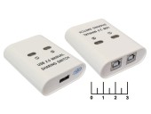 USB Hub 2 port USB B+ USB A (ручное переключение) для подключения 2х комп. к 1 принтеру CS-201UA