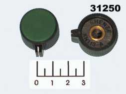 Ручка на вал 6.4мм черно-зеленая KN-113A (винтовой зажим)