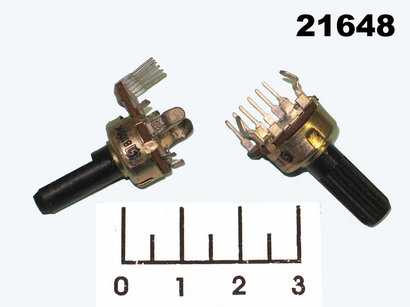 Резистор переменный 2*100 кОм B R1214G (+60)