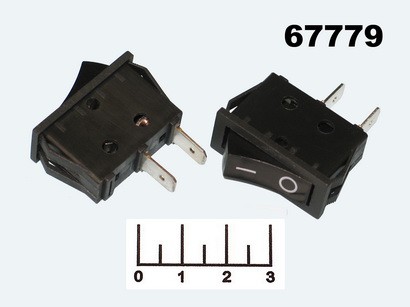 Выключатель 250/6 RS-1C черный 2 контакта RS-101-4C