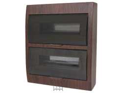 Бокс 24 модуля навесной с крышкой (12*2) TDM ЩРН-П-24 (бук) (0901-0025)