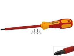 Отвертка диэлектрическая 1000V 1*125мм + PH Rexant