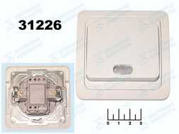 Выключатель 1-клавишный Universal (Валери) белый с индикацией