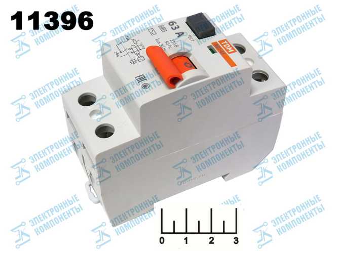 УЗО 63A/30мA 2-полюсный ВД1-63 TDM (SQ0203-0019)
