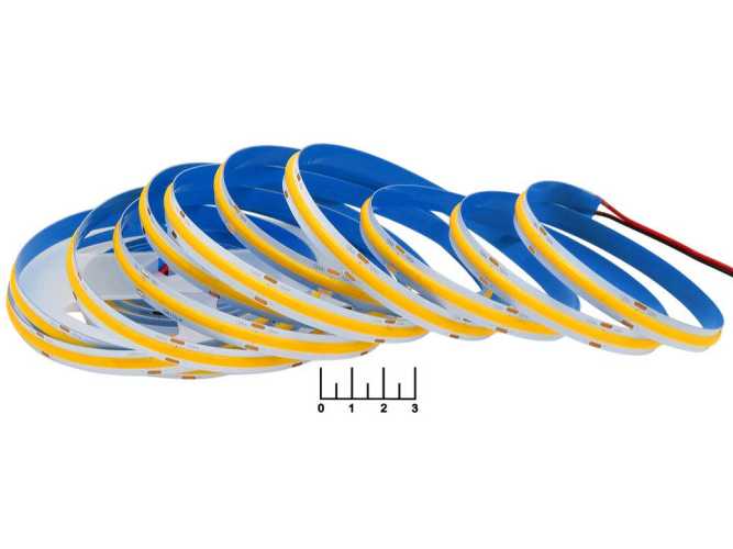 Светодиодная лента 12V белая теплая 4.5см (14W/528LED/1м) 3000K 10мм COB IP20
