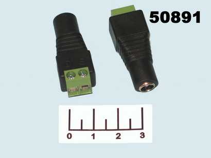 Разъем питания гнездо 5.5*2.1мм + клеммник 2pin (PDC-FS/SCPLRMESB) (18-0037)
