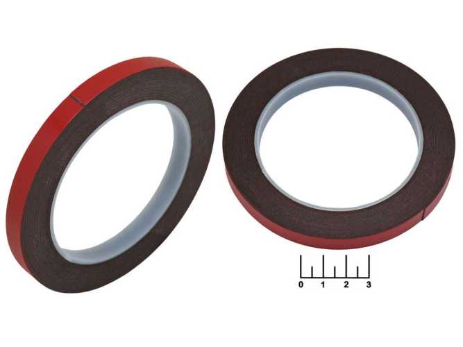 Скотч двухсторонний 10мм*0.3мм*10м черный Amaoe DST-030-10