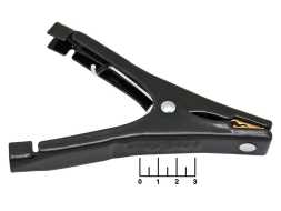 Зажим крокодил L-140 400A черный изолированный (SA-400-P)