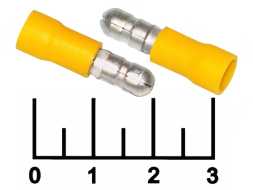 Клемма круглая штекер желтая VG5-5M