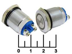 Сирена 12-24V свето-звуковая красная металл (19мм) 2 контакта под винт