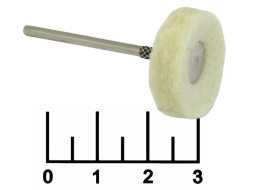 Бор для полировки 2.3мм диск 25*8мм фетр (войлок) белый