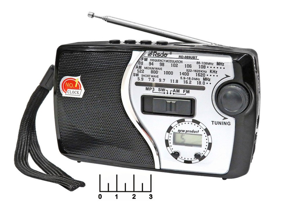 Радиоприемник RSDO RD-089U + USB/micro SD,bluetooth,AUX аккумуляторный