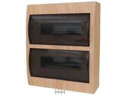 Бокс 24 модуля навесной с крышкой (12*2) TDM ЩРН-П-24 (сосна) 0018