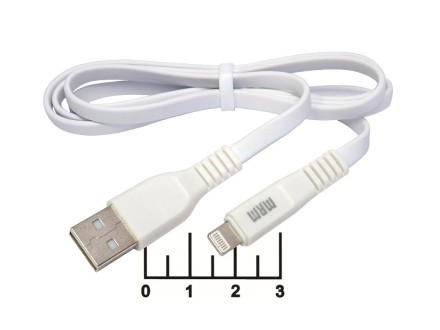 Шнур USB-iPhone Lightning 1м MRM RL-55I (плоский) (черный)