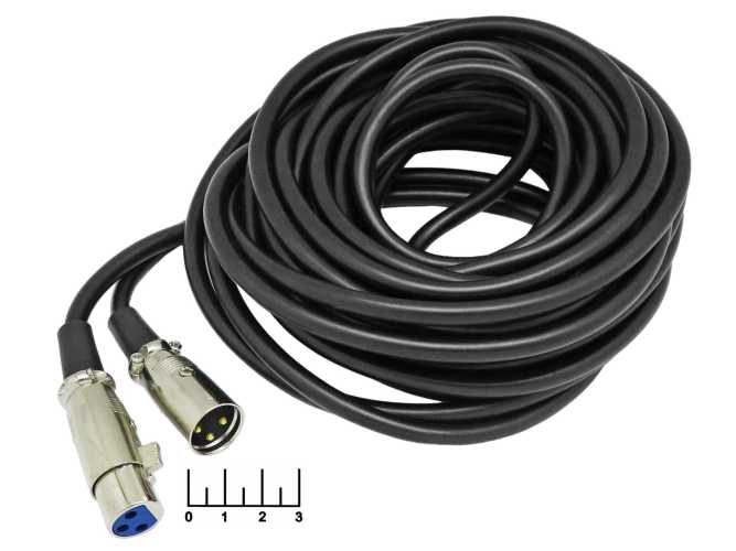 Шнур XLR-XLR гнездо 10м металл пластик Premier (5-091)