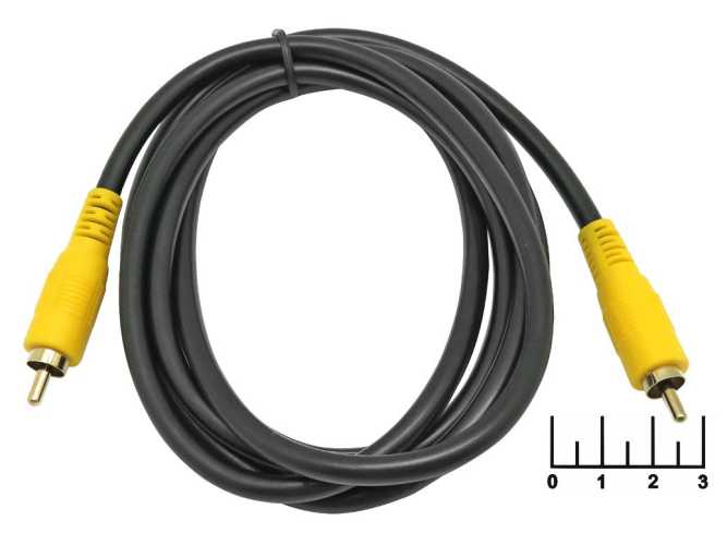 Шнур 1RCA-1RCA 1.5м gold пластик