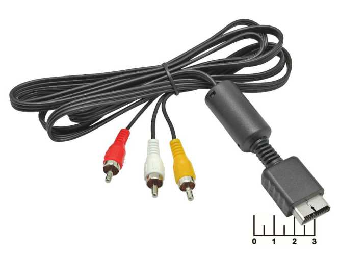 Шнур для игровой приставки PS2/3RCA 1.8м