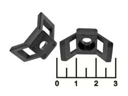 Крепеж кабеля 5*9мм под винт черный (STM-3B)