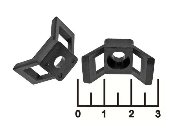 Крепеж кабеля 5*9мм под винт черный (STM-3B)