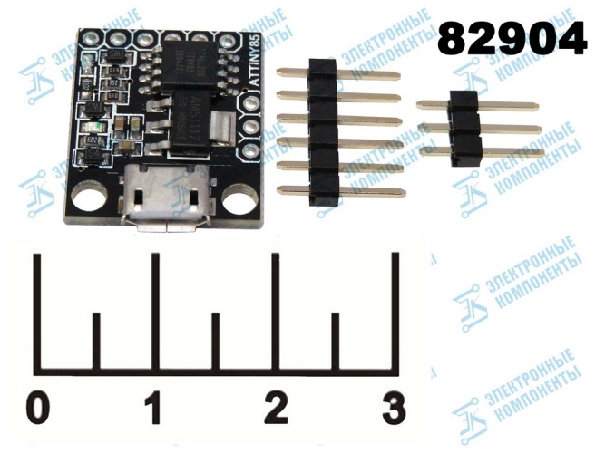 Радиоконструктор Arduino Digispark ATTINY85 micro USB + PLS