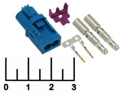 Разъем Fakra Z-J 2pin гнездо обжимной на кабель (mini)