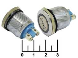 Сирена 12-24V свето-звуковая красная металл (22мм) 2 контакта под винт