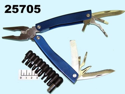 Инструмент складной карманный 6693 с насадками (Multi Tools)