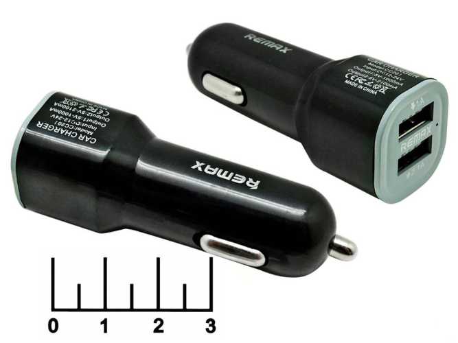 Автомобильное зарядное устройство 2USB 5V 2.1A Remax CC201
