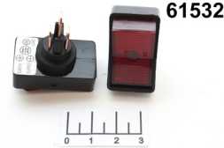 Выключатель 12/20 12V 20A ASW-11D красный 3 контакта (перекидной)