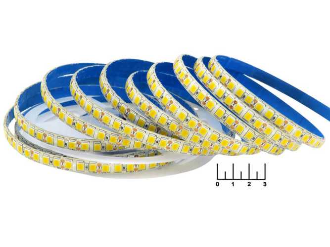 Светодиодная лента 12V желтая 2.5см влагозащищенная (28.8W/120LED/1м) 10мм 5054 IP65