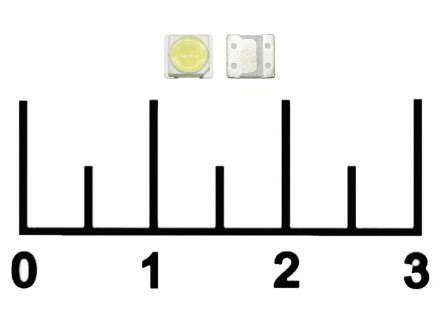 Светодиод LED 2W 6V 7000K 3535 SMD (бол.конт+) LG