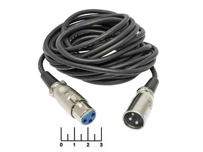 Шнур XLR-XLR гнездо 5м металл Luxmann