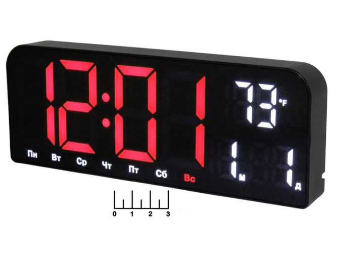 Часы цифровые Орбита OT-CLW21 красные