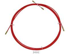 Струна для протяжки кабеля 3.5мм 5м мини УЗК красная (8-820)