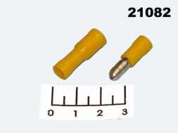 Клемма круглая в комплекте желтая