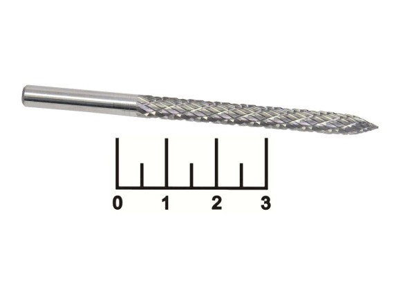 Бор-фреза цилиндр остроконечный 4.7мм стальной твердосплавный (MA0551)