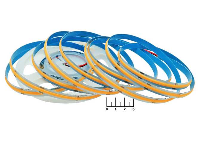 Светодиодная лента 12V белая теплая 4.5см (14W/528LED/1м) 3000K 10мм COB IP20