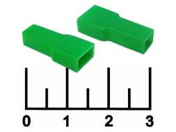 Кембрик на клемму 6.3мм зеленый