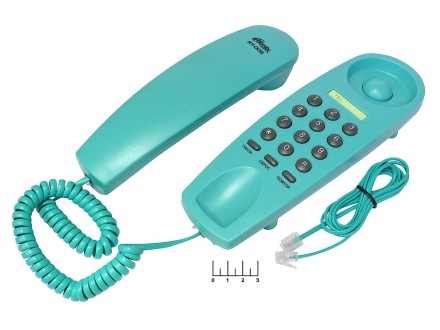 Телефон проводной Ritmix RT-005 (бирюзовый)